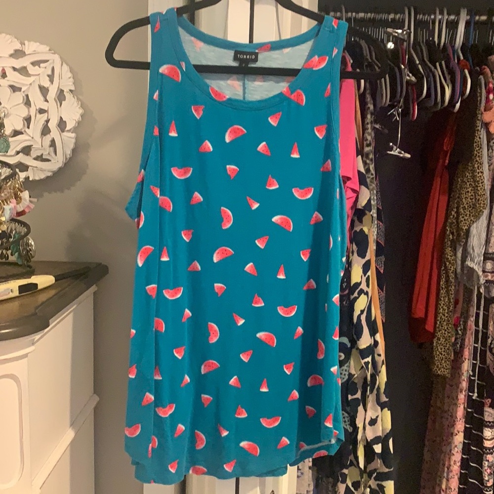 Size 2 torrid watermelon tank top